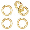 5Pcs Rack Plating Brass Spring Gate Rings KK-ME0003-16-1