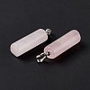 Natural Rose Quartz Pendants G-E135-02P-11-4