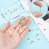 Beebeecraft 10pcs Brass Ball Stud Earring Findings KK-BBC0011-13-3