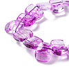 Transparent Glass Imitation Gemstone Beads Strands GLAA-G105-01C-4
