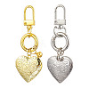 2Pcs 2 Colors 316 Stainless Steel Heart Locket Pendant Decorations HJEW-JM02391-1