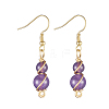 Natural Amethyst Pendant Necklace & Dangle Earrings Jewelry Sets SJEW-JS01060-03-6
