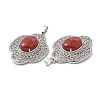 Natural Red Jasper Pendants G-P492-01P-11-3