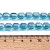 Electroplate Transparent Column Glass Beads Strands EGLA-A043-02-AB11-4