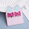 Alloy Plastic Clip-on Earrings for Kid WG9F41F-06-1