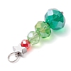 Christmas Theme Brass & Glass Pendants PALLOY-JF02997-4