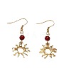 Natural Carnelian Dangle Earrings FS-WGC0479-01-4