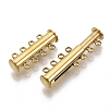 201 Stainless Steel Magnetic Slide Lock Clasps X-STAS-S079-159G-2