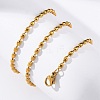 304 Stainless Steel Rice Chain Necklaces NJEW-Z057-06G-3