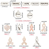   140pcs 14 style Awareness Ribbon Theme Zinc Alloy Pendants FIND-PH0018-24-2