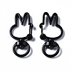 Spray Painted Eco-Friendly Alloy Swivel Snap Hooks Clasps PALLOY-T080-12A-NR-2