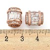 Rack Plating Brass Micro Pave Cubic Zirconia European Beads KK-F089-31RG-08-3