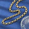 304 Stainless Steel Ring Link Chain Necklaces NJEW-H072-02B-G-1