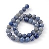 Natural Blue Aventurine Round Bead Strands X-G-M248-8mm-01-3