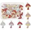 24Pcs 6 Colors Rack Plating Alloy Rhinestone Pendants FIND-FS0004-97-1