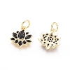 Brass Micro Pave Cubic Zirconia Charms X-ZIRC-G161-22-2