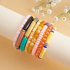 8Pcs 6 Style Synthetic Imperial Jasper & GLass Beaded Stretch Bracelets Set BJEW-SW00086-02-4