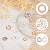 Biyun 14pcs 14 style Brass Pendant Cabochon Settings & Cabochon Connector Settings FIND-BY0001-13-12