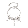 European Style Alloy & Polymer Clay Rhinestone Charm Bracelets BJEW-JB13262-2