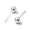 Brass Ball Post Ear Studs KK-YW0001-11S-2