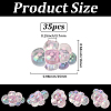 35Pcs UV Plating Rainbow Iridescent Acrylic Beads PACR-PA0001-23A-2