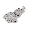 Non-Tarnish 201 Stainless Steel Pendants STAS-A094-04C-P-2