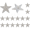 16Pcs Alloy Rhinestone Buttons BUTT-FH0001-031B-1