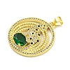 Brass Micro Pave Cubic Zirconia Pendants KK-K354-17G-2