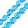 Frosted Glass Beads Strands GLAA-T023-30G-1