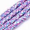 Handmade Polymer Clay Beads Strands X-CLAY-R091-8mm-01-1