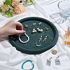 Round MDF Covered with Velvet Jewelry Organizer Display Trays ODIS-WH0099-224-4