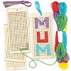 DIY Wood Bookmarks Cross Stitch Kits OFST-PW0006-14A-1