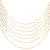 10Pcs Stainless Steel Paperclip Chain Necklaces for Women Men NJEW-SC0001-38G-1