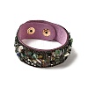 Faux Suede Snap Cord Bracelet LS-BJEW-F428-06-4