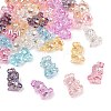 40Pcs 8 Colors Transparent Acrylic Pendants MACR-FP0001-14-1