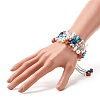 4Pcs Mixed Gemstone Chip Beaded Bracelets Set for Girl Women BJEW-TA00019-3