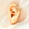 Brass Micro Pave Clear Cubic Zirconia Cuff Earrings EJEW-F370-31G-2