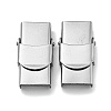 Non-Tarnish 201 Stainless Steel Watch Band Clasps X-STAS-C006-1-02-2
