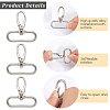 15Pcs Alloy Swivel Clasps FIND-GF0008-19P-5
