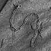 Tarnish Resistant 304 Stainless Steel Paperclip Chain Bracelet for Men Women BJEW-E031-03P-05-2