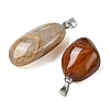 Natural Banded Agate Tumbled Stone Pendants GG-K002-06D-2