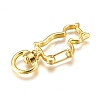 Alloy Swivel Lobster Clasps X-KEYC-WH0016-38G-2