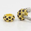 Alloy Rhinestone European Beads CPDL-H011-2