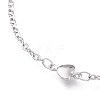 304 Stainless Steel Cable Chain Anklets AJEW-M026-13P-2