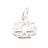 925 Sterling Silver Hollow Lotus Flower Charms STER-D301-01S-1