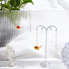 ANATTASOUL 2 Pairs 2 Colors Resin Fish & Glass Ball Asymmetrical Earrings EJEW-AN0002-32-7