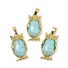 Synthetic Turquoise Pendant KK-F887-02G-02-1