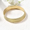 7Pcs 201 Stainless Steel Bangles for Women BJEW-Z151-04G-03-2
