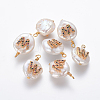 Natural Cultured Freshwater Pearl Pendants PEAR-L027-01W-1