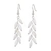 Dyed Natural Shell Beaded Dangle Earrings for Women EJEW-TA00549-1